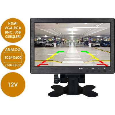 EN-M1050 HDMI/VGA/RCA/BNC Video Girişli 10 inch Monitör