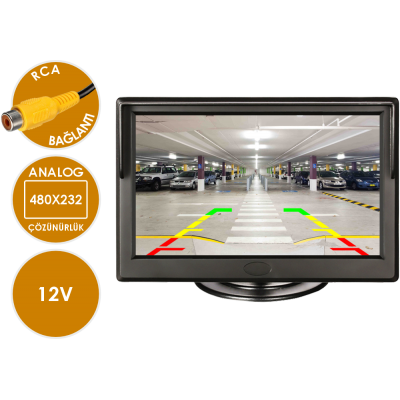 EN-M430 Çift Video Girişli 4.3 inch Araç Monitörü