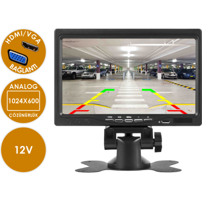EN-M550 HDMI/VGA/RCA Video Girişli 7 Inch Araç Monitorü EN-M550 HDMI/VGA/RCA Video Girişli 7 Inch Araç Monitorü